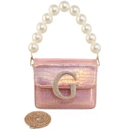 Esbeda Pink Textured Small Sling Handbag-71