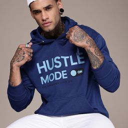 The Roadster Life Co. Printed Relaxed Fit Hooded Pullover Sweatshirt-image-93