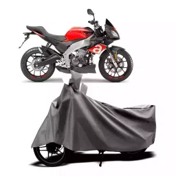 Auto Pearl Two Wheeler Cover with Bag for Aprilia Tuono 150, Silver-image-22