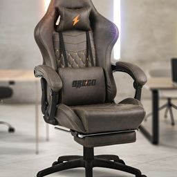 DROGO Brown Multi-Purpose Ergonomic Gaming Chair With 7 Way Adjustable Seat & USB Massager-35