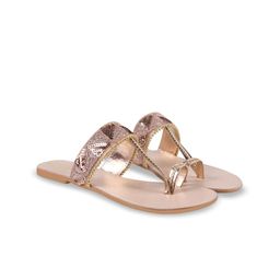 Shoetopia Women Embellished Ethnic One Toe Flats-picture-25