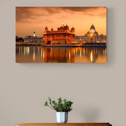 Tushaco Handicrafts Brown Canvas Religious Wall Paintings-image-97