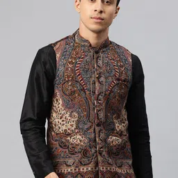 SWI Stylish Men Woven Design Nehru Jacket-image-75