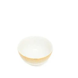 Home4U Color Bordered Gold Ceramic Aura Bowl (250 ml) image 4