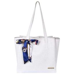 Bagsy Malone White Textured Medium Tote Handbag-picture-11