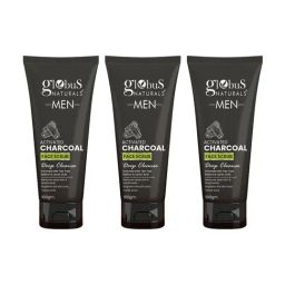 Globus Naturals Men Activated Charcoal Face Scrub - Pack of 3-14