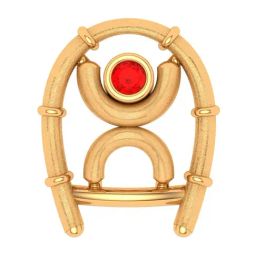 P.C. Chandra Jewellers 18k Yellow Gold Swastik Locket Design Pendant-image-37