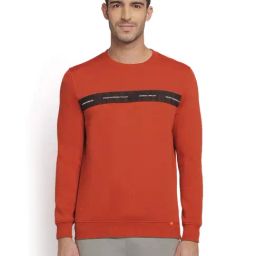 Wildcraft Rust Regular Fit Printed Sweatshirt-image-14
