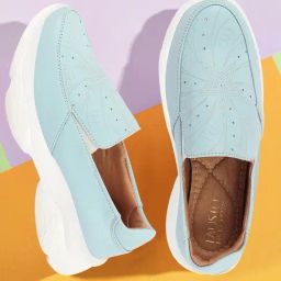 Fausto Women's Sky Blue Walking Shoes-18