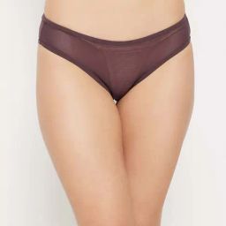 Clovia Brown Plain Bikini Panty-image-54