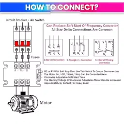 amiciSmart Motor Soft Starter 3 Phase 4 KW 380 V with Adjustable Start Time & Voltage for Energy Saving & Motor Protection, 1xMSS-3P-4KW image 5