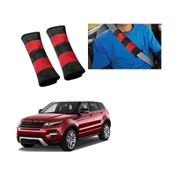 Auto Pearl Seat Belt Cushion (Pack of 2, Black, Red) Compatible for Range Rover Evoque-image-26