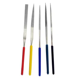 Jon bhandari Needle File 14 cm (With Handle) Assorted for Metal, Glass, Ceramic, Jewellery & Craft Work, (Pack of 5 Pcs)-11