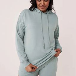 La Vie En Rose Grey Hooded Sleep Tee-image-51