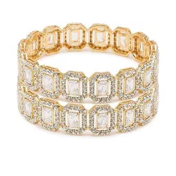 NAVJAI Women Rhinestone Bangles-picture-41
