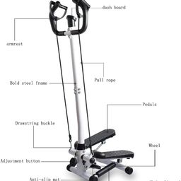 BLURISM Multi-Function Mini Stepper 300+ lb Capacity - Exercise Stepper Machine with Adjustable Twist Table, Dumbbells, and LCD Monitor - Mini Stair Steppers for Exercise at Home with Handle Bar image 2