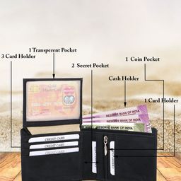 Provogue Men Textured PU Zip Around Wallet with SIM Card Holder image 4