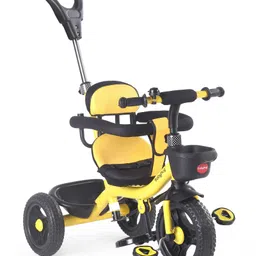 Babyhug Plug & Play Gladiator Tricycle With Parental Push Handle & Cushion Seat - Yellow-image-59