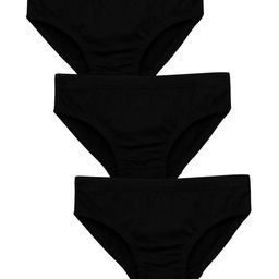 Charm n Cherish Pack Of 3 Solid Briefs - Black-image-98