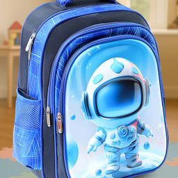 Astronaut Printed School Back Pack Blue - 16 Inches-image-5