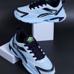ABROS Colour Blocked Lace Up Shoes - Ice & Navy Blue-image-34