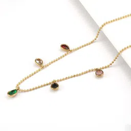 Just Lil Things Gold-Plated Artificial Stones Chain-39