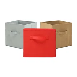 Kuber Industries Red & Grey 3 Pieces Drawer Organisers image 1
