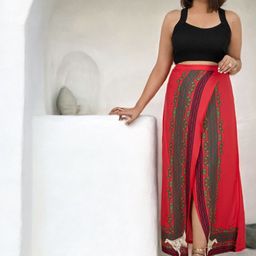 Label Tanvee Printed Wrap Maxi Skirt-image-50