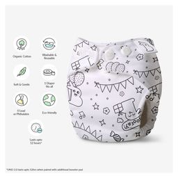 SuperBottoms Freesize UNO Cloth Diaper Combo Pack of 3 -Multicolour image 3