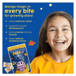 PLIX SuperTots Multivitamin Gummies | Sharper vision, Improved immune function | Mango flavored | 30 gummies image 4