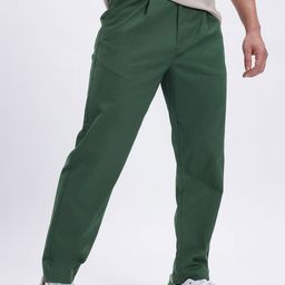 glitchez Men Pleated Buckle Detail Relaxed Fit Trouser-image-72