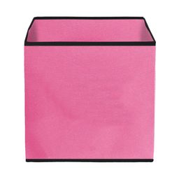 Kuber Industries Set Of 4 Pink Solid Large Foldable Storage Box With Handle Replacement Drawer image 5