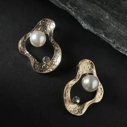 Sohi Women's Opal Odyssey Stud Earrings  Champayne Gold-image-96