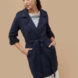 Code by Lifestyle Blue Regular Fit Long Jacket-image-30