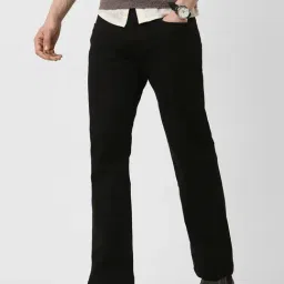 Peter England Black Cotton Regular Fit Jeans-picture-17
