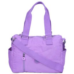 Bahama Crinkle Light Purple Solid Medium Handbag-image-30