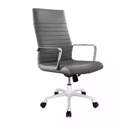 Ergonomica High Back Leatherette Office Revolving Chair/Manager Chair Grey, ER9-image-35