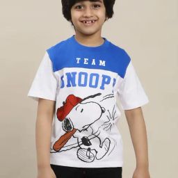 Kidsville Peanuts Printed Regular Fit Multicolor T-Shirt For Boys-picture-19