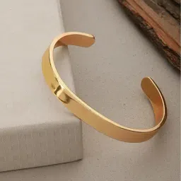 Aatmana Men Gold-Toned Cuff Bracelet-image-62