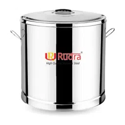 Rudra Silver Stainless Steel Casserole with Side Handle-image-71