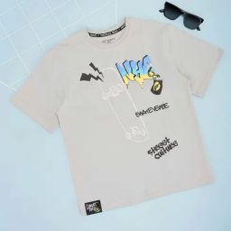 Pantaloons Junior Boys Glacier Gray Cotton Printed T-Shirts-image-48