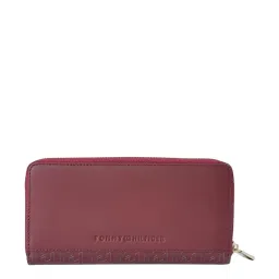 Tommy Hilfiger Burgundy Printed Free Size Zip Around Wallet image 2