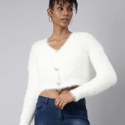 SHOWOFF White Regular Fit Cardigan-picture-25