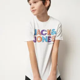Jack & Jones Junior White Graphic Print T-Shirt-image-46