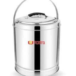 Rudra Silver Stainless Steel Casserole with Side Handle-35