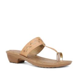 Bata Women's Beige Toe Ring Sandals-image-83