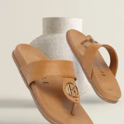Elle Women's Tan Thong Sandals-image-42