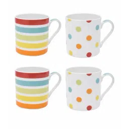 Goodhomes Multicolor Bone China Coffee Mugs (350 ml) - Set of 4-image-59