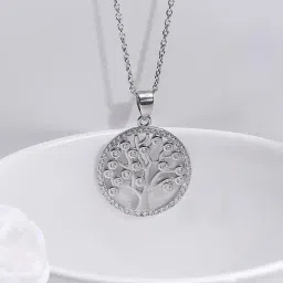 GIVA 92.5 Sterling Silver Tree of Life Pendant with Link Chain-image-49
