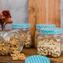Goodhomes Transparent Glass Storage Jars (650 ml) - Set of 4-10